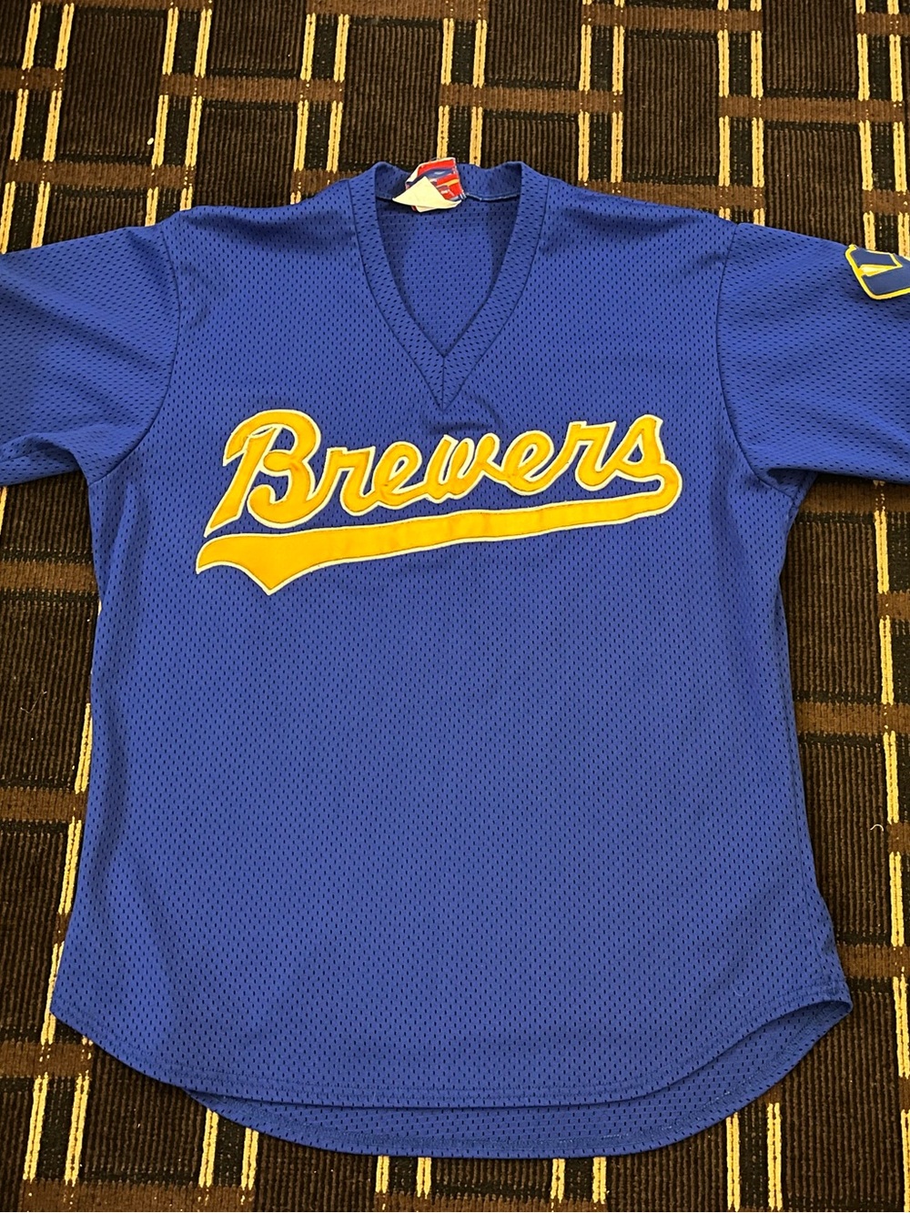 Vintage 90’s Majestic Diamond Collection Milwaukee Brewers Mesh Jersey XL 777